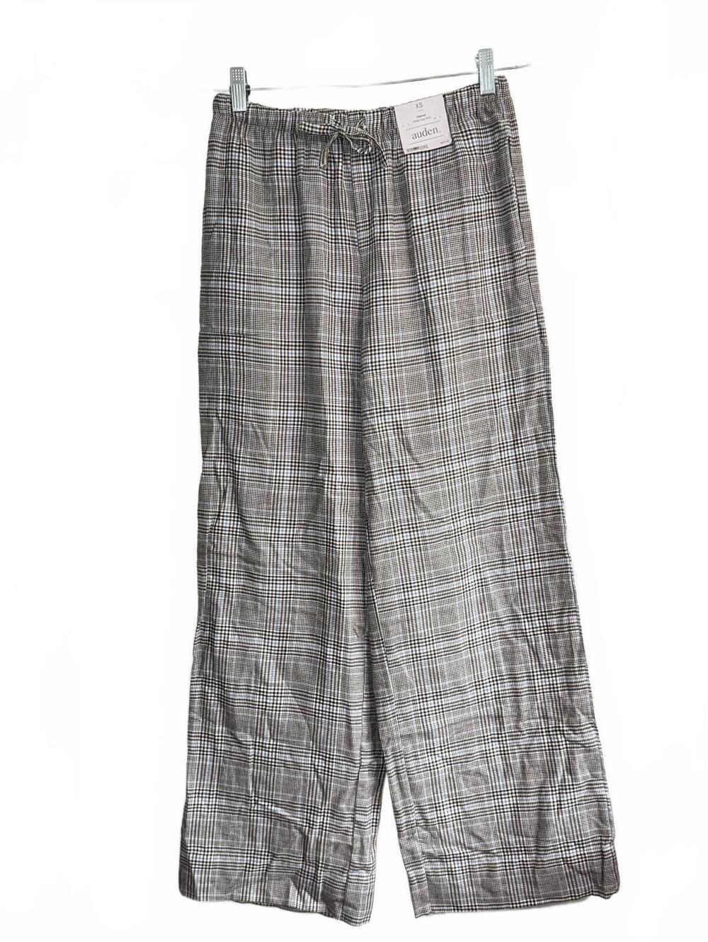 Auden Flannel Wider‑Leg Pant – Plaid, XS, NWT